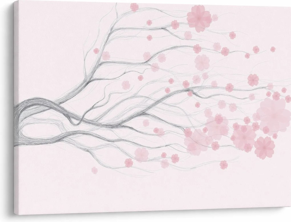 Tablou - Flori roz (70x50 cm)
