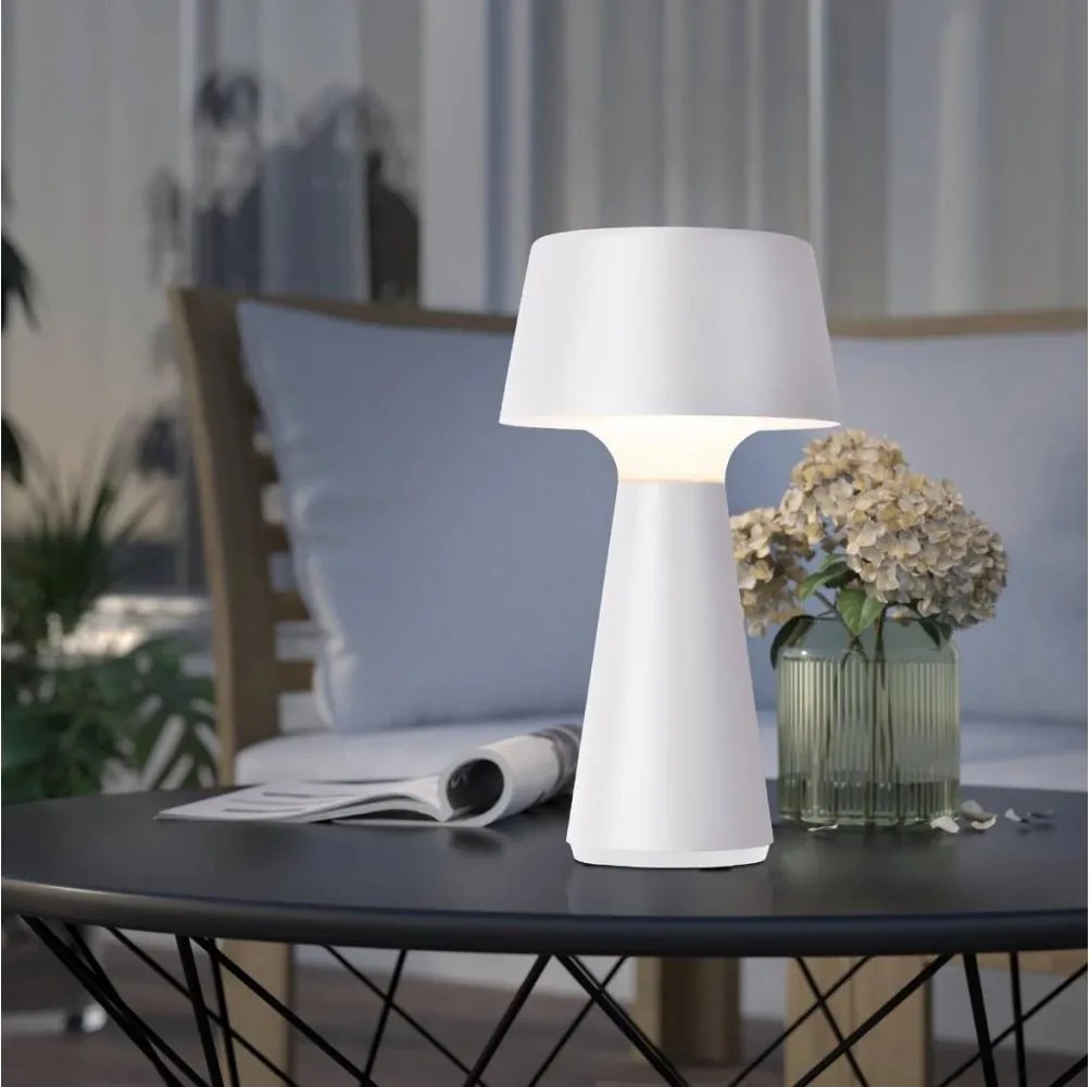 Eglo SCORRANO 75795-LED lampă de masă reîncărcabilă pentru exterior LED/3W/230V 2000mAh IP44 albă