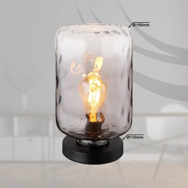 Lampă de masă Globo 16046TS DARINA 1xE27/60W/230V gri