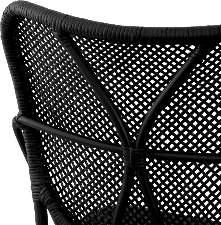 Scaun din ratan design LUX, Colony negru