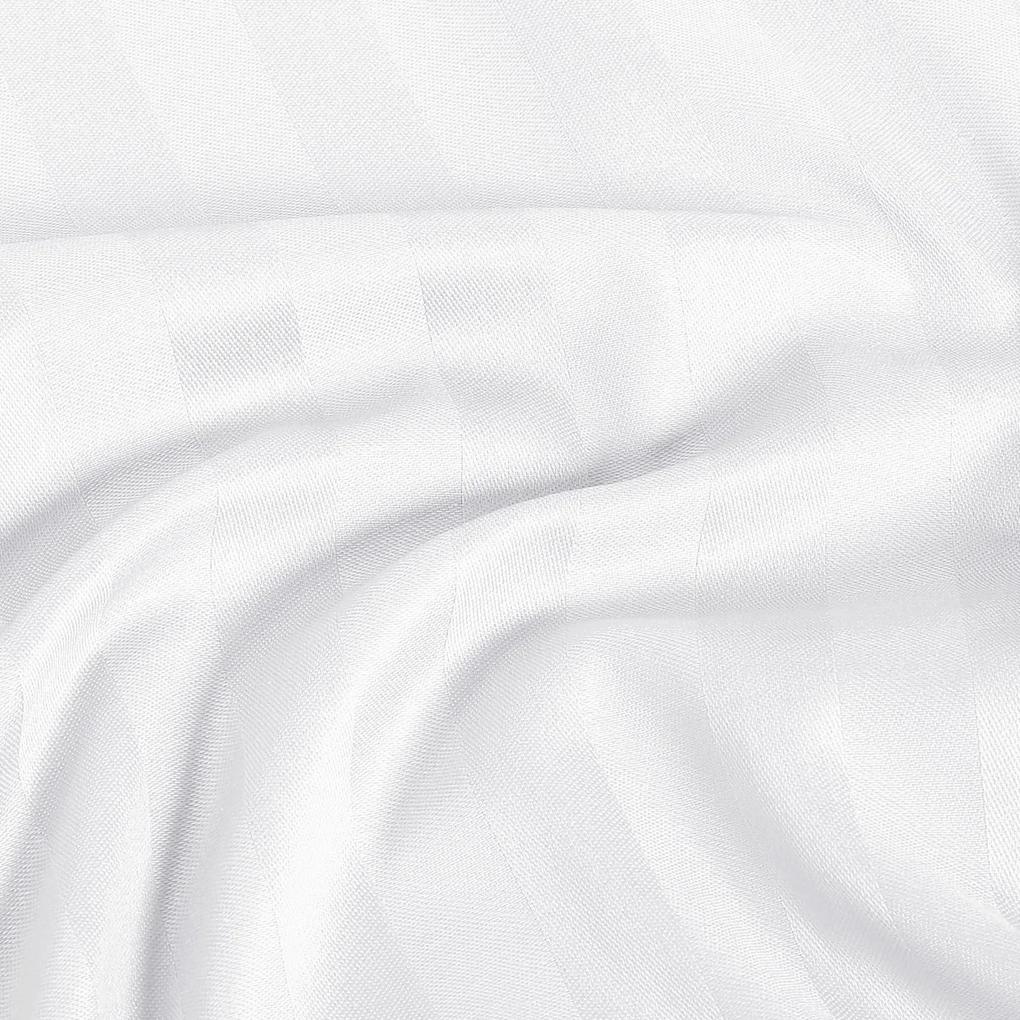 Goldea lenjerie de pat din damasc cu dungi - alb 200 x 220 și 2buc 50 x 70 cm