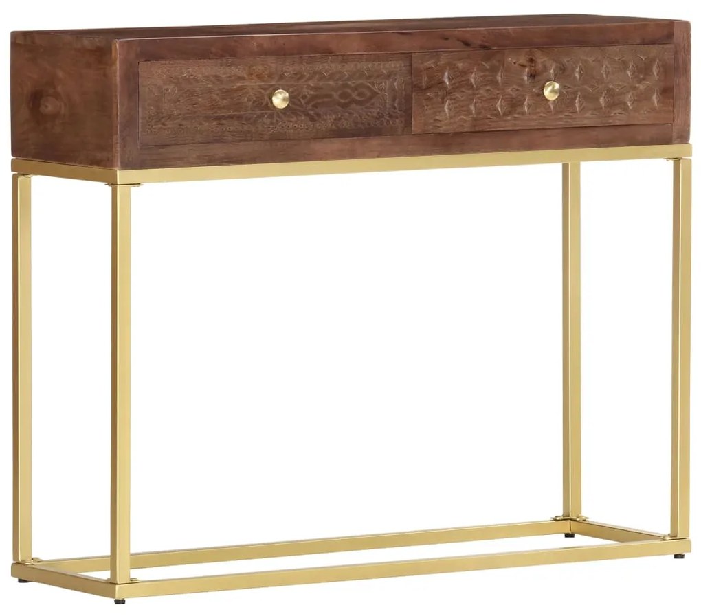 vidaXL Masă consolă, 90 x 30 x 75 cm, lemn masiv de mango
