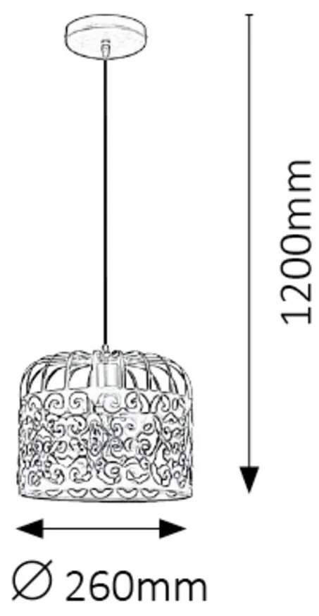 Pendul design clasic ALESSANDRA alb mat 2161 RX