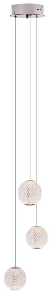 Lustra cu 3 pendule LED design modern NOBILE