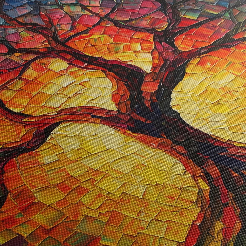 Tablou - Arborele vieții în mozaic (120x50 cm)