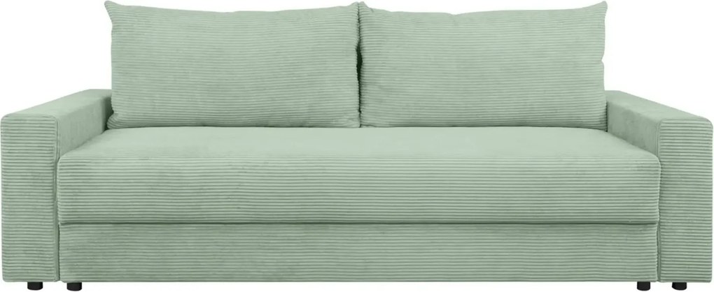 Canapea extensibila GARCIA, stofa catifelata verde menta - Poso 47, 23