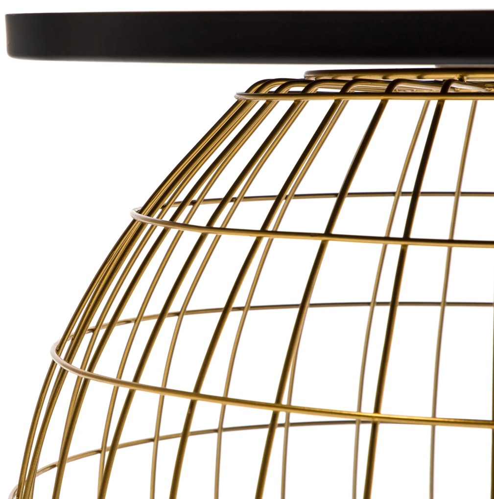 Set 3 masute de cafea rotunde din fier 26 cm / 32 cm / 42 cm albastru / gri / alb