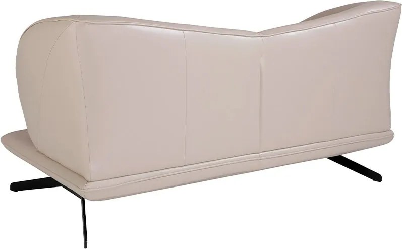 Canapea 2 locuri eleganta cu spatar original Cowhide leather taupe grey