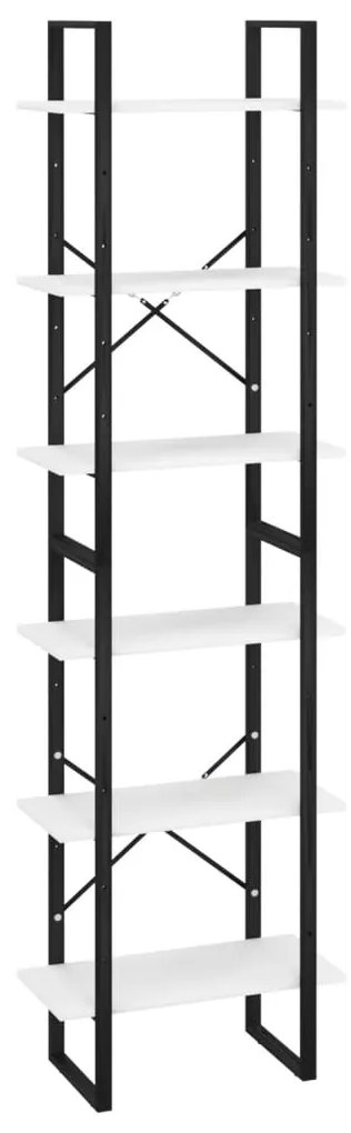 806517 vidaXL Raft de depozitare, alb, 60x30x210 cm, lemn compozit