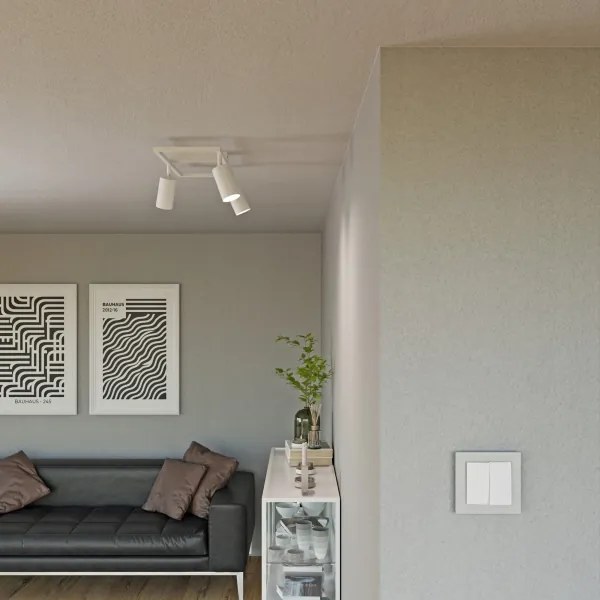 Spot aplicat 3x GU10, 30W, 230V, alb