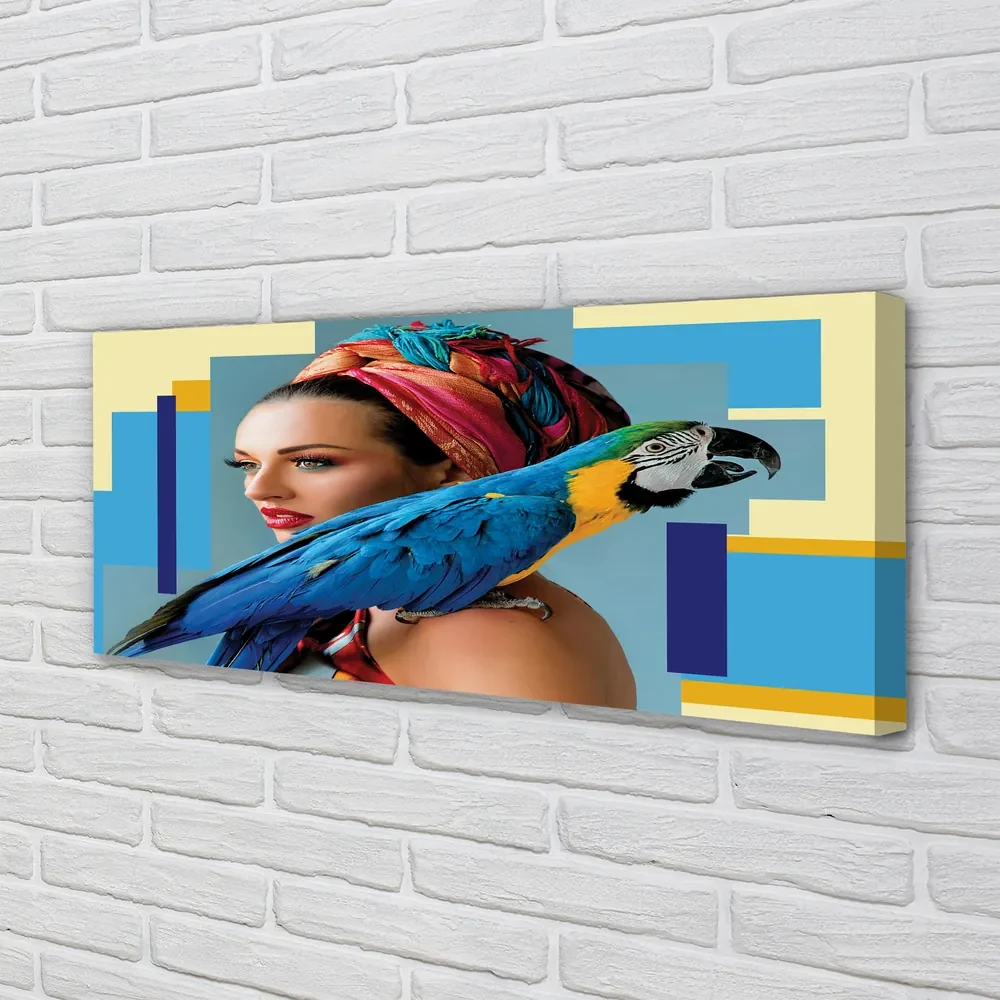 Tablouri canvas Macaw pe umăr