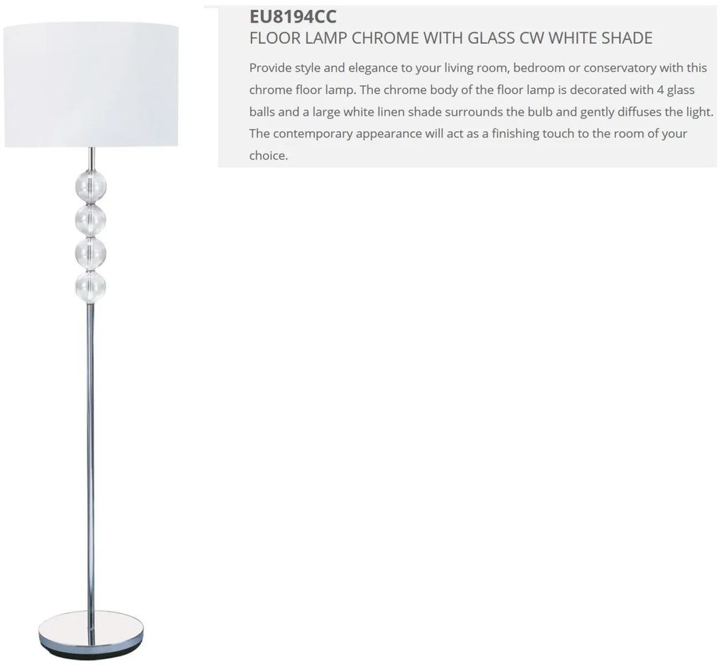 Lampadar / Lampa de podea moderna Floor Lamp EU8194CC SRT