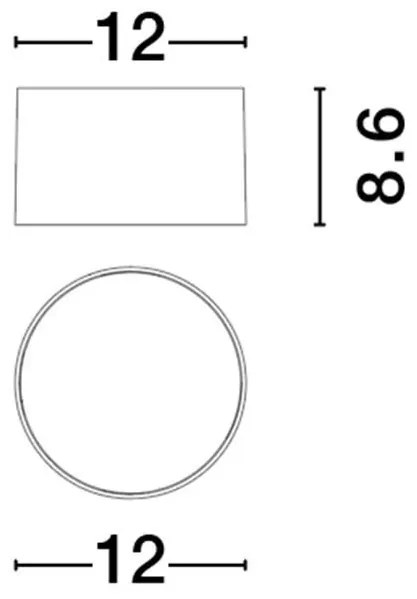 Spot aplicat, Plafoniera LED Ziaza negru, 12cm