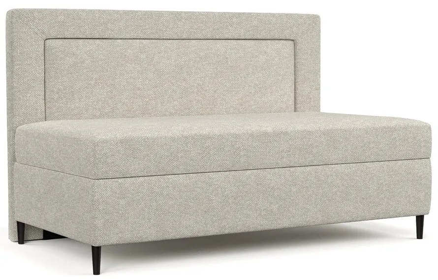 Pat gri/bej tapițat 80x200 cm Alba – Maison de Rêve