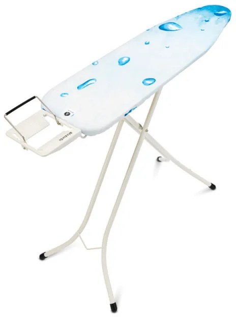 Masa de calcat Brabantia A 1003322, 110x30 cm, 7 pozitii de reglare, Suport fier de calcat, Alb/Albastru