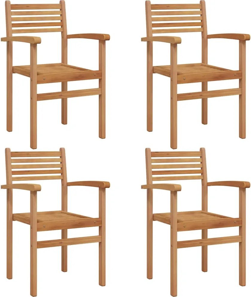 vidaXL Scaun 4 pcs Maro 56 x 55 x 90.5 cm Lemn solid de tec