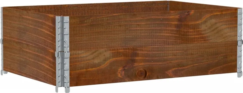 vidaXL Jardinieră de grădină, maro, 120x80 cm, lemn masiv de pin
