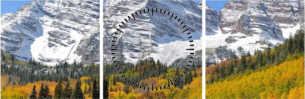 Tablou - Maroon Peak (cu ceas) (90x30 cm)