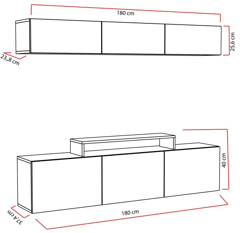 Comoda TV Line - Alb