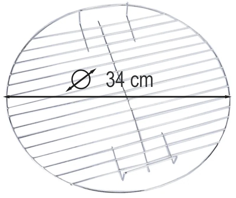 Grilaj rotund 34x34 cm