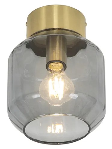 Plafoniera inteligentă din alamă cu sticlă fumurie incl. Wifi A60 - Stiklo