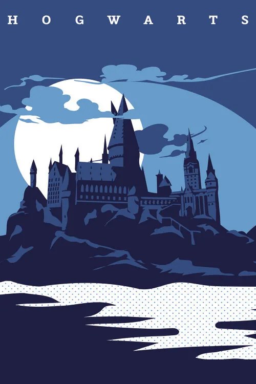 Poster de artă Harry Potter - Hogwarts