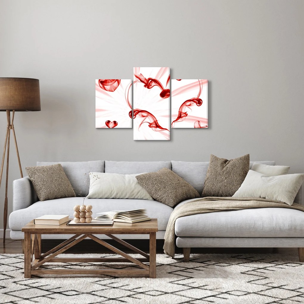 Tablou cu inima din fum (90x60 cm)
