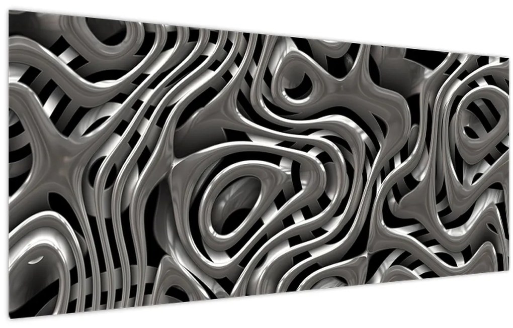 Tablou - Abstractizare metalică (120x50 cm)