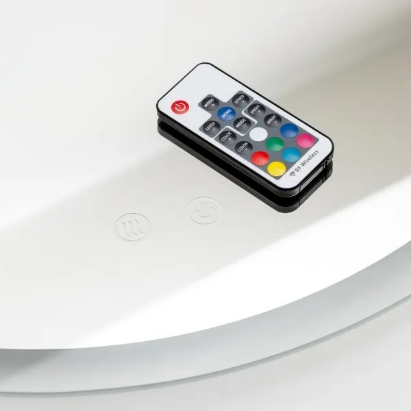 Brilagi-LED Oglindă cu încălzire anti-aburire CLARA PRO, LED RGBW, cu dimmer și iluminare LED integrată, 19 W/230 V, Ø 60 cm, IP44 + telecomandă