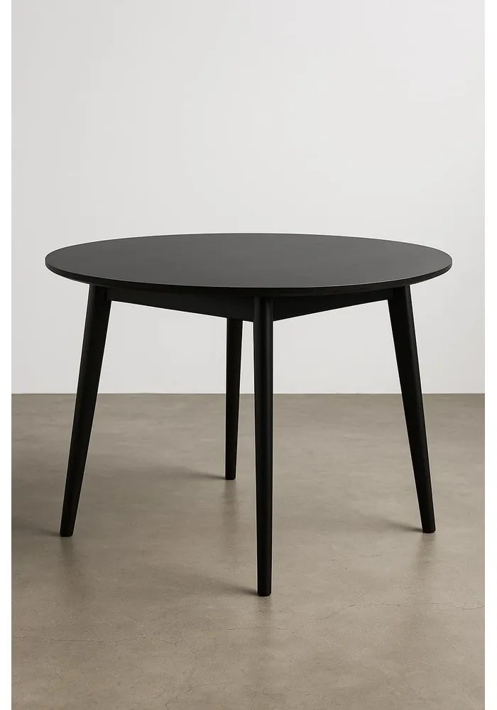Masă de dining rotundă cu blat negru 105x105 cm Vojens – House Nordic
