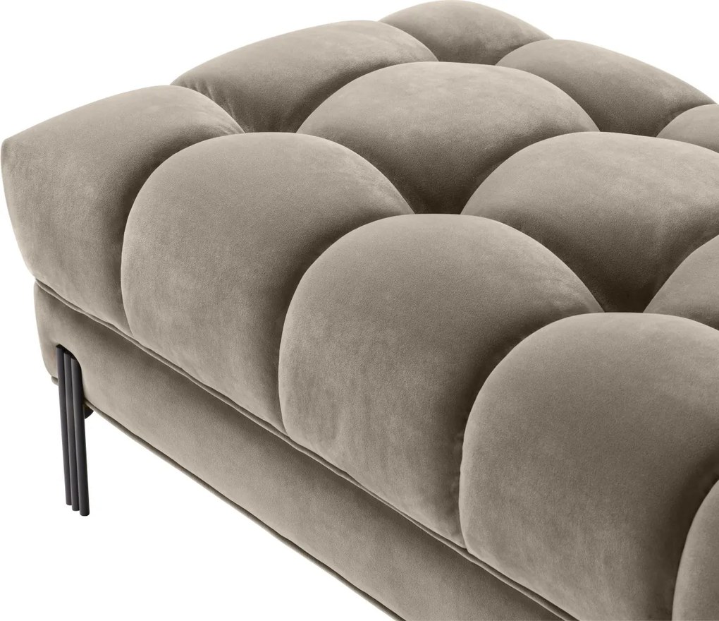 Bancheta eleganta design LUX Sienna, catifea greige 113389 HZ