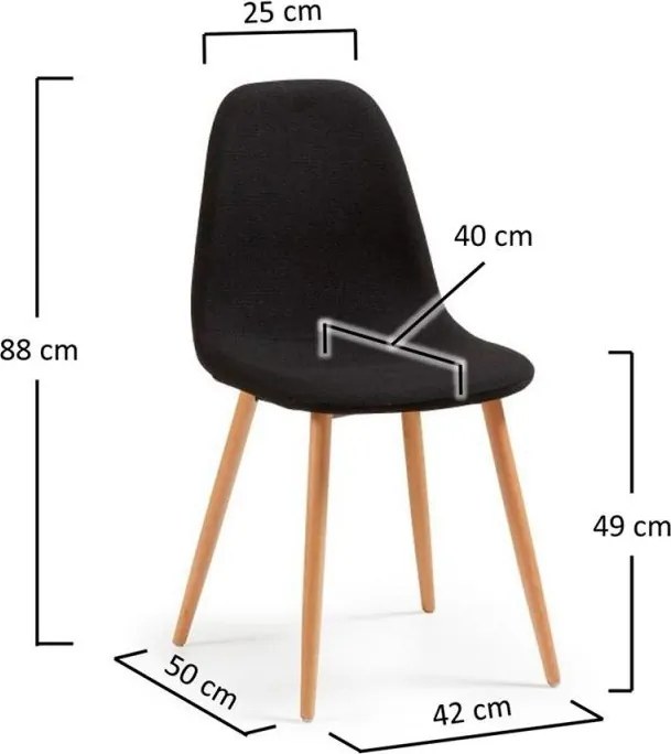 Scaun design modern PAIGE negru C808J01 JG