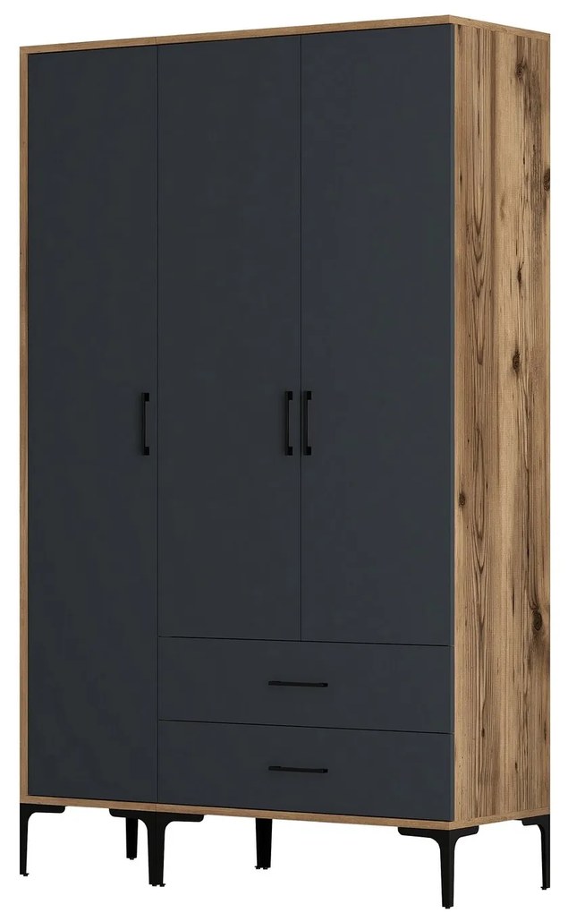 Dulap de haine Kiara ST (Nuc + antracit). 1088344