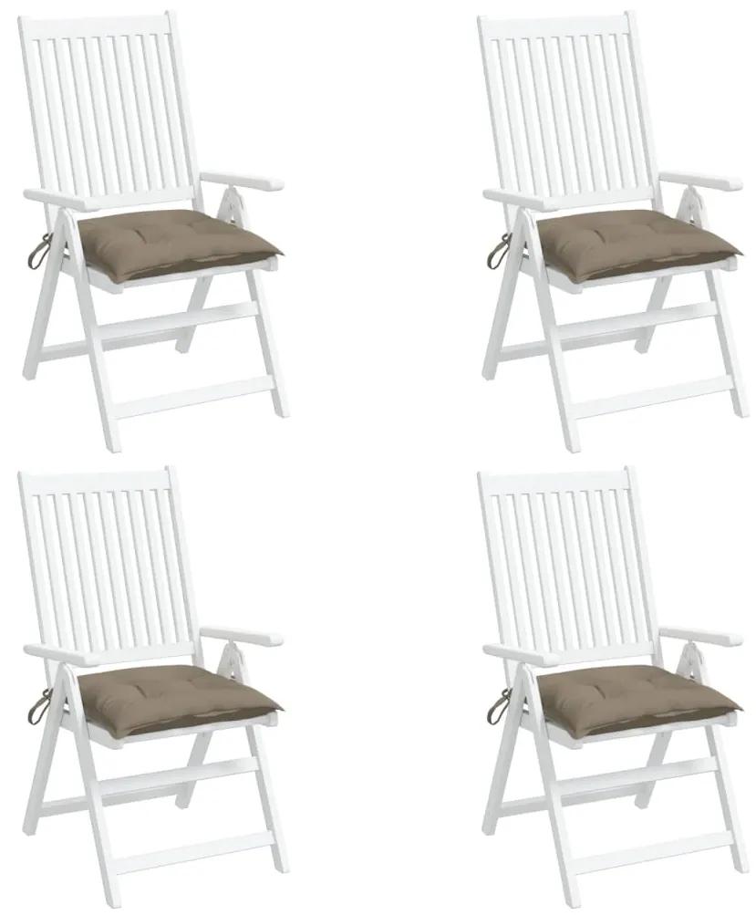 Perne de scaun, 4 buc, gri taupe, 50 x 50 x 7 cm, textil 4, Gri taupe, 50 x 50 x 7 cm