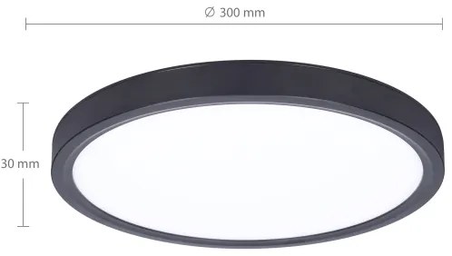 Plafonieră LED dimabilă Brilagi ESTELA LED/36W/230V 3000-6500K ø 30 cm negru + telecomandă