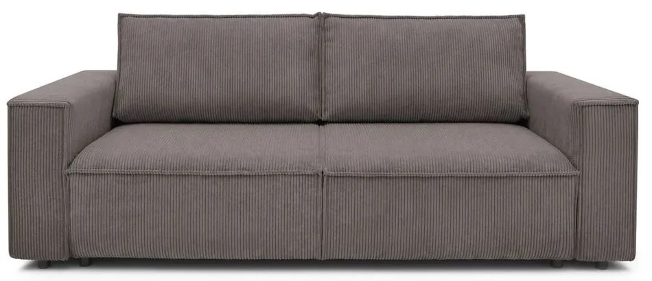 Canapea extensibilă din reiat Bobochic Paris Nihad, 245 cm, maro închis