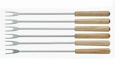 Set 6 piese furculițe fondue Kela BERGAMO,lemn