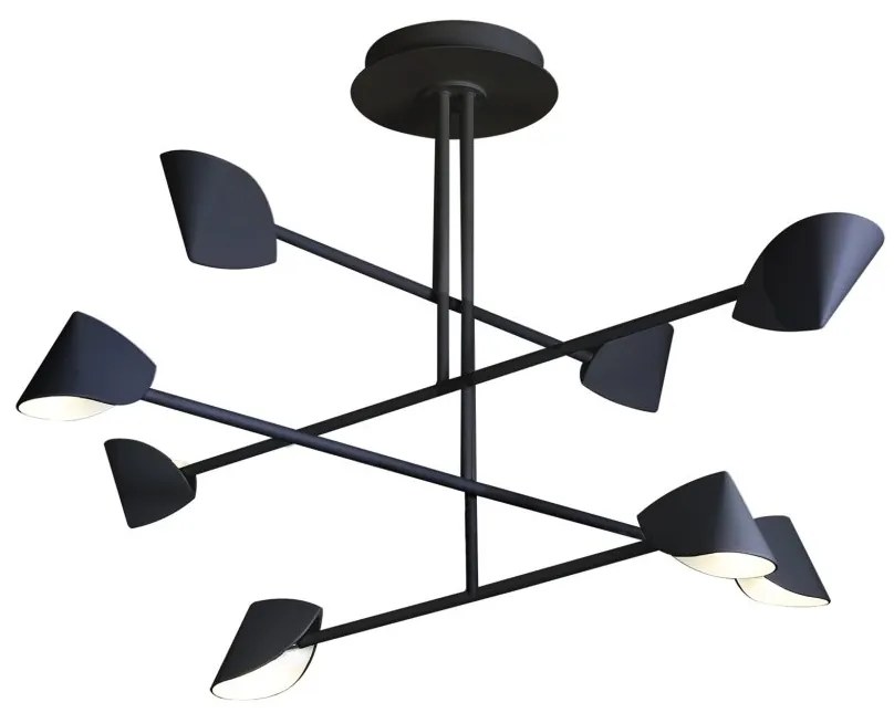 Lustra LED design modern CAPUCCINA 61.5W negru
