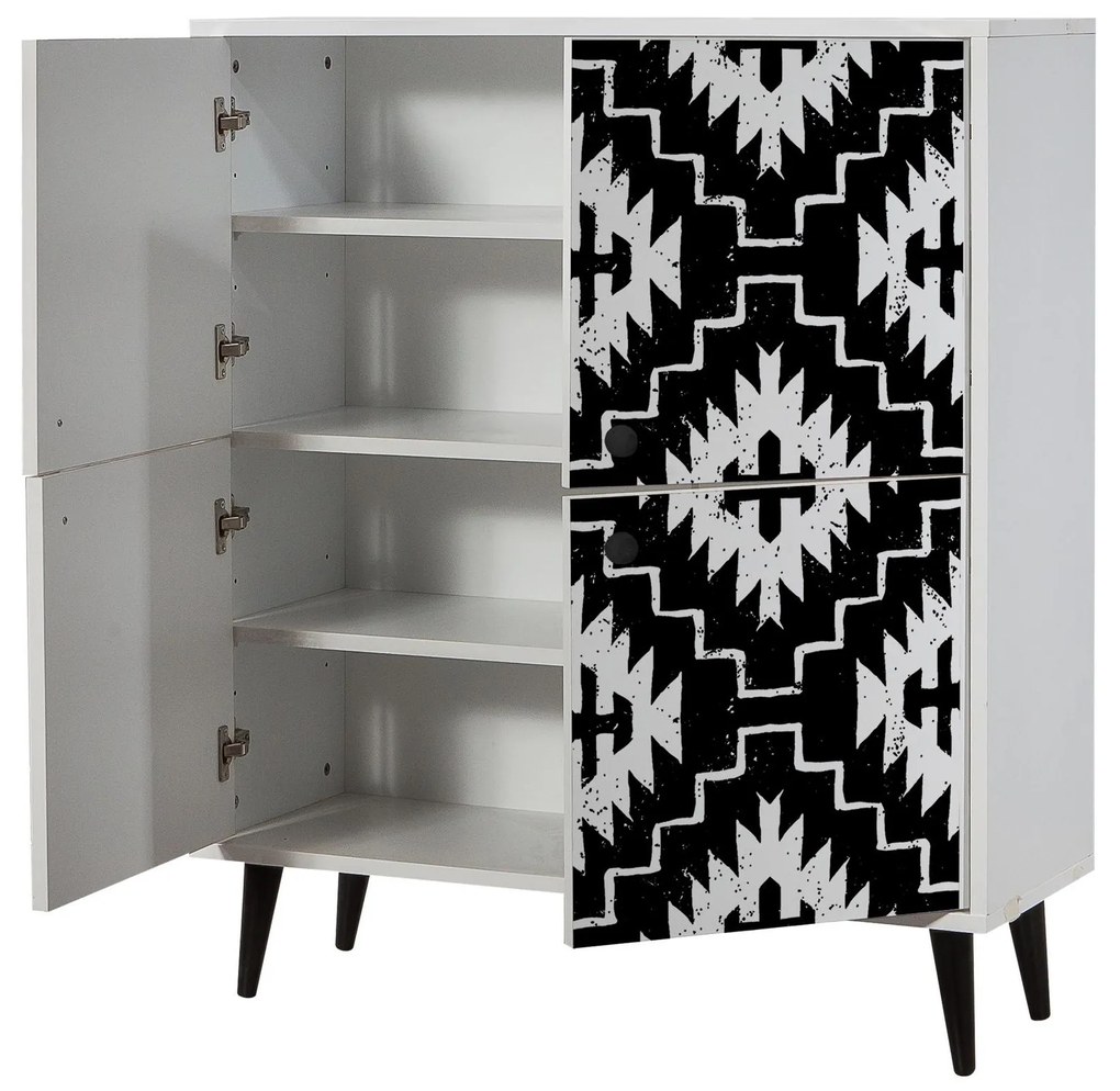 Dulap Mozaic (Alb + Negru). 1088501