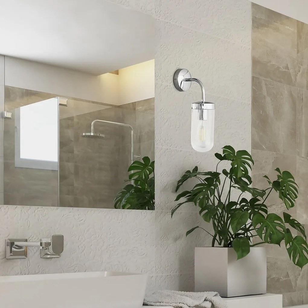Aplica de perete pentru baie design modern Yago IP44 crom
