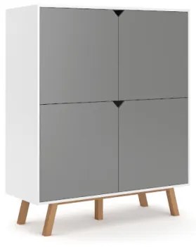 Tokio Tk3 Comoda 4D White/Grey