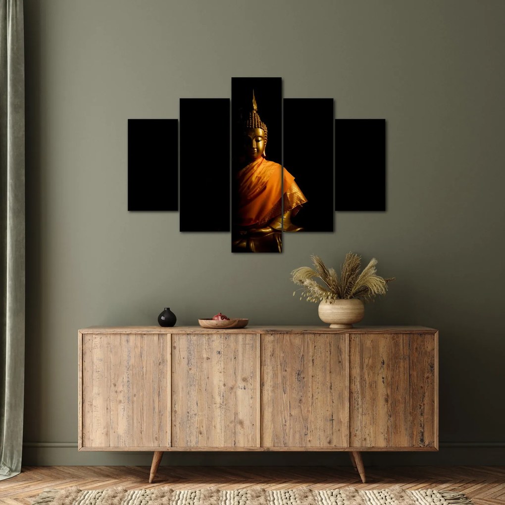 Tablou - Statuia lui Buddha de aur (150x105 cm)