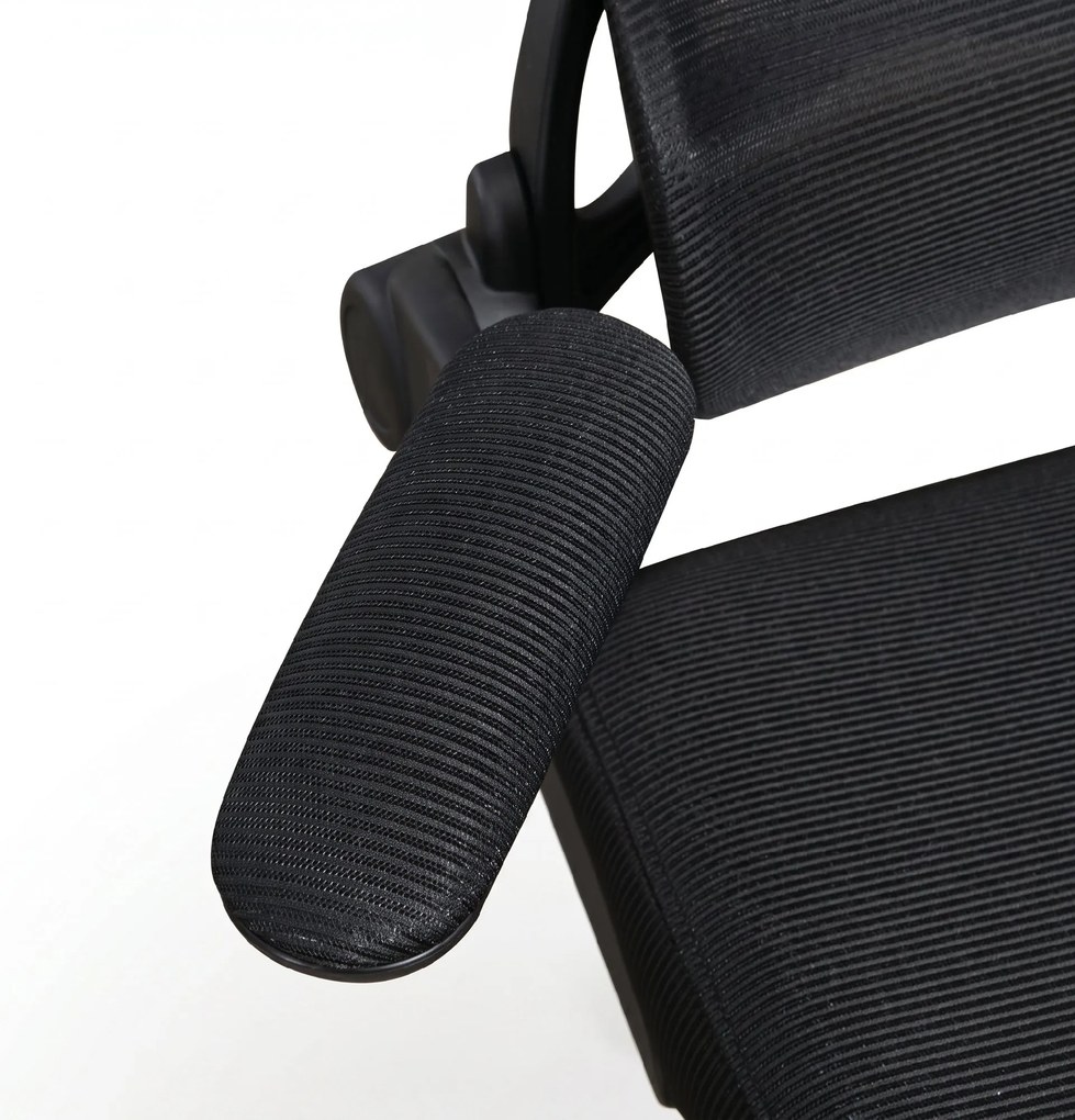 Vinsetto Scaun Ergonomic de Birou cu Spătar Reglabil Tetieră Cotiere Suport Lombar Funcție de Rotire Negru | Aosom Romania