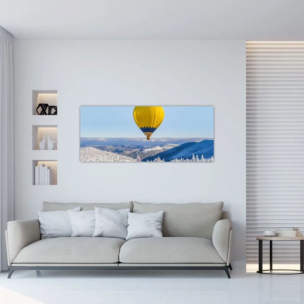 Tablou - Zbor peste peisaj de iarnă (120x50 cm)