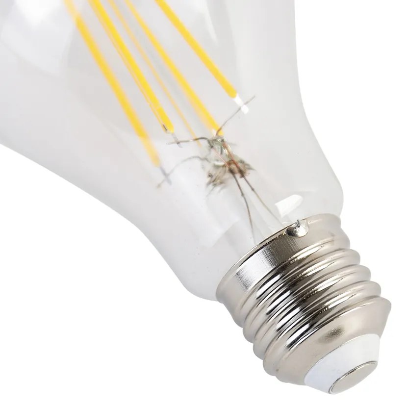 Set de 3 becuri LED E27 A67 Transparent 8W 1055 lm 2700K