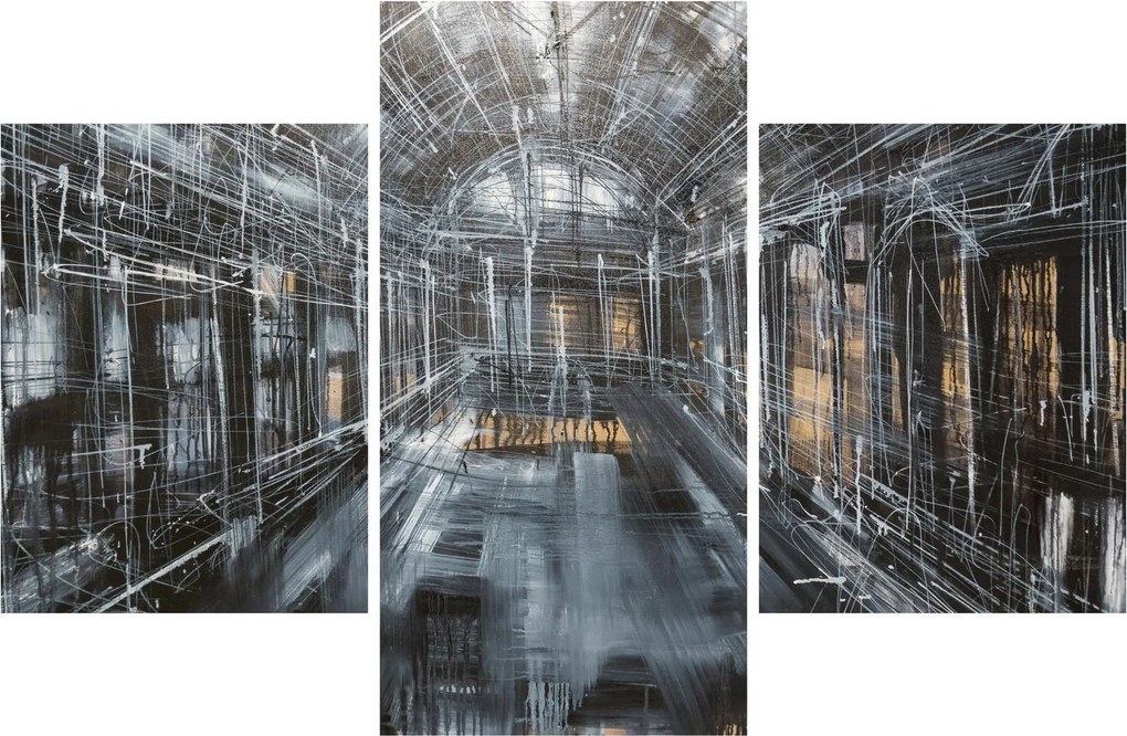 Tablou cu u interiorul clădirii vechi (90x60 cm)