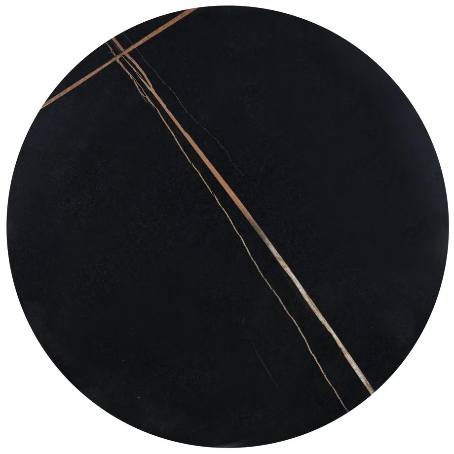 Masa de cafea Scalita, neagra/aurie