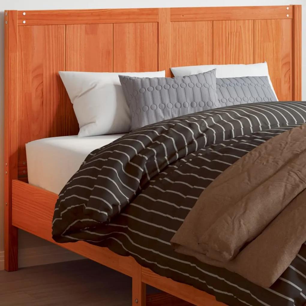844240 vidaXL Tăblie de pat, maro ceruit, 135 cm, lemn masiv de pin