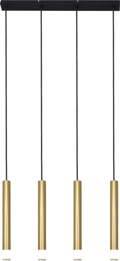 Zuma Line P241125804GD - Lustră suspendată pe cablu VELIC, 4 x soclu G9, 5 W, 230 V, auriu