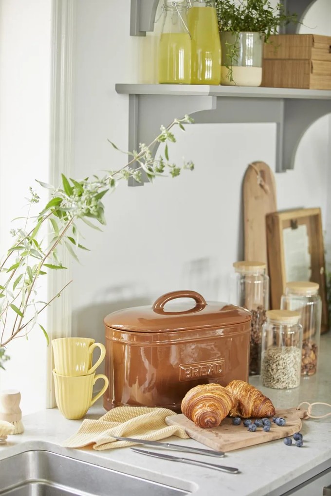 IB Laursen Cana din ceramica galbena cu striuri MYNTE LEMONADE